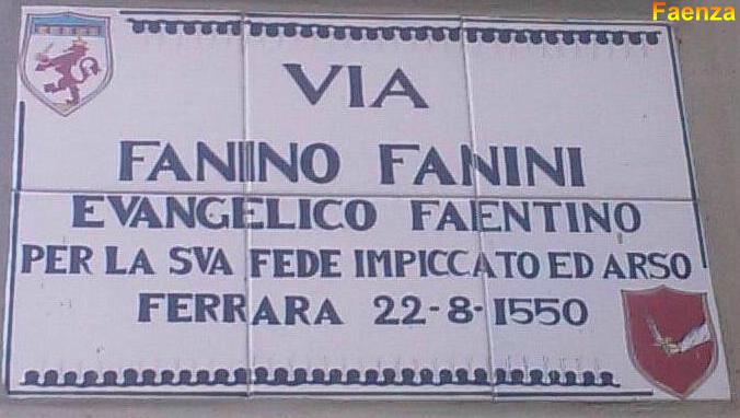 La citt� di Faenza ha dedicato una via a Fanino Fanini